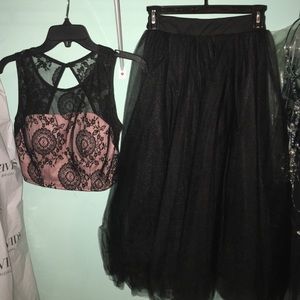 2 piece prom dress