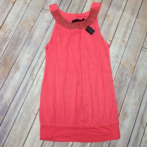 The Limited coral beaded tank