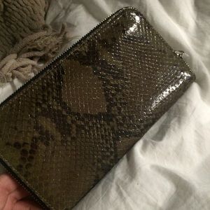 Longchamp "Le Pliage Python" wallet