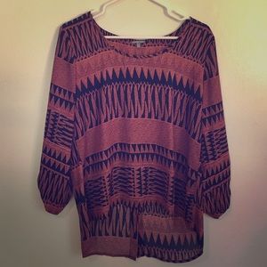 Charlotte Russe Medium Open Back Tribal Top