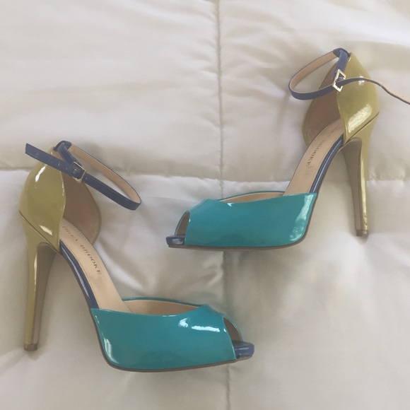 Audrey Brooke Peep Toe Pumps with Ankle Strap!