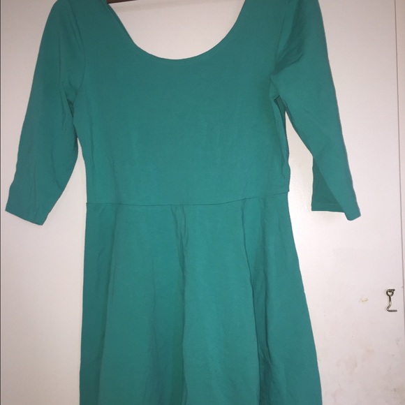 Express skater dress green /turquoise size large