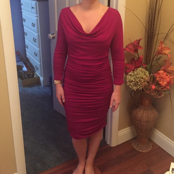Ruched fitted dress