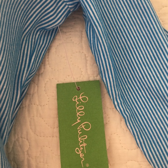 BNWT- Lilly Pulitzer FLUTTER BLUE SEERSUCKER KNIT - Picture 4 of 4