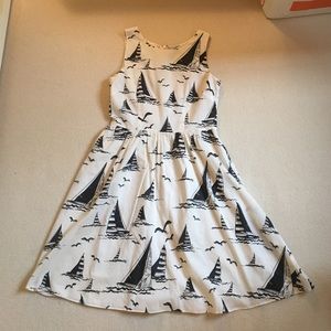 A-line sailboat motif dress