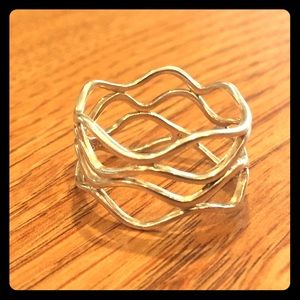 Sterling Silver 925 Fancy Tangled Band Ring Sz 8.5