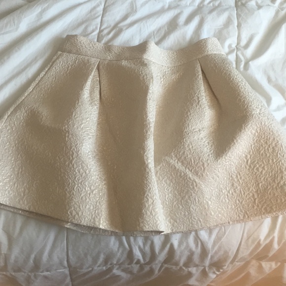 Cream with gold shimmer bubble skirt