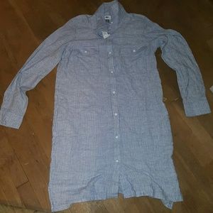 Brand New, WITH TAGS Striped Linen Shirt Dress