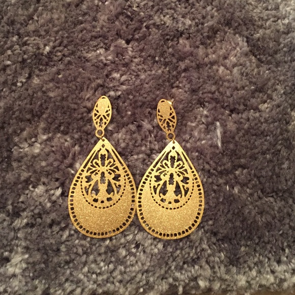 gold sparkling earrings from Nordstrom