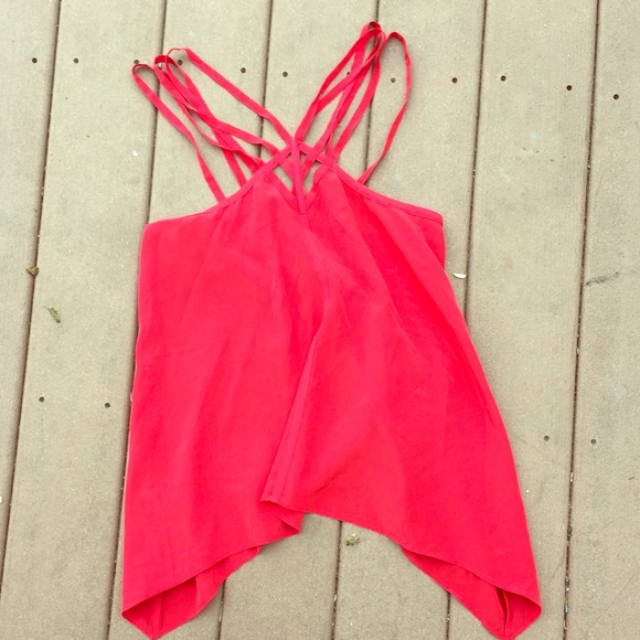 Red berry strappy Kasia top