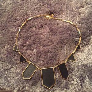 House of Harlow black and gold necklace