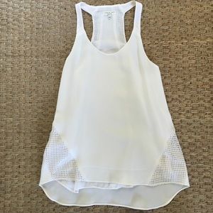 White silk Rag and Bone racer back top