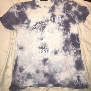 "Make art not war" tie dye shirt