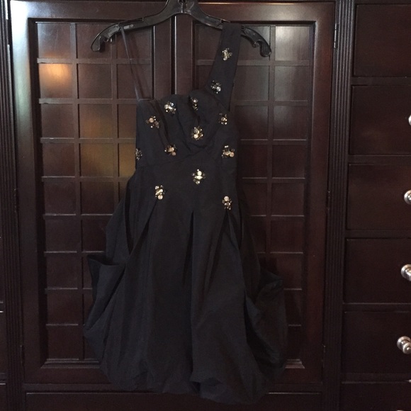 Black cocktail dress by BCBGMaxazria