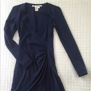 Navy long-sleeved dress