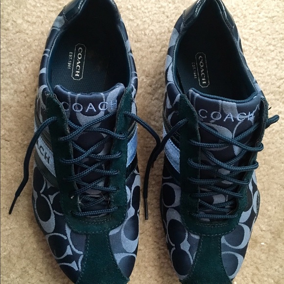Coach Blue Logo Shoes Size 8 1/2