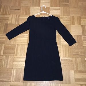 Black stretch cotton dress