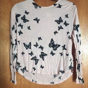 H&M pink butterfly top