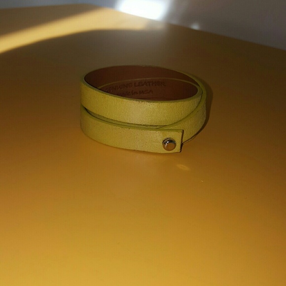 Leigh Elena skinny leather wrap bracelet