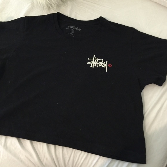 stussy crop tee