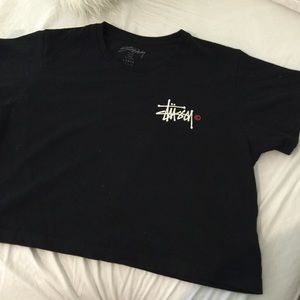 stussy crop tee