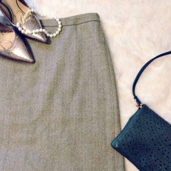 Herringbone Business Skirt (J. Crew)