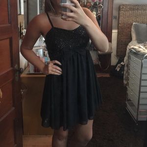 Black dress with bow detail