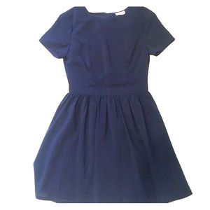 Navy Blue Open Back Tobi Dress