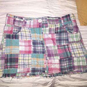Plaid mini skirt