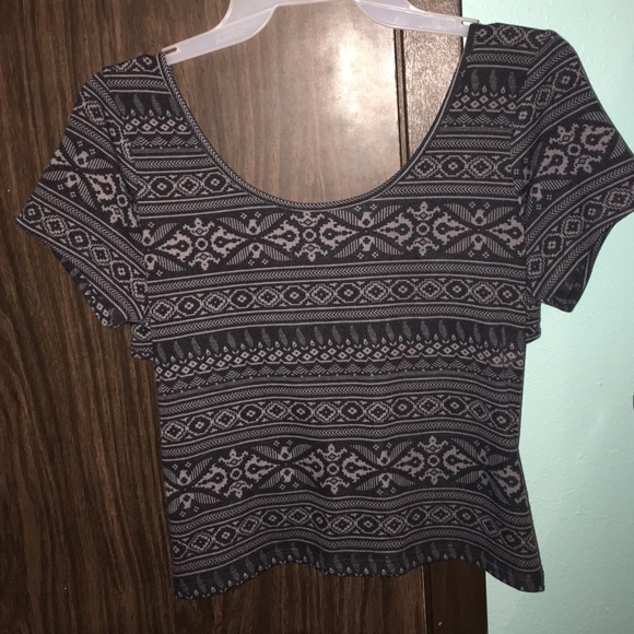 A crop top with unique designs from LA Hearts