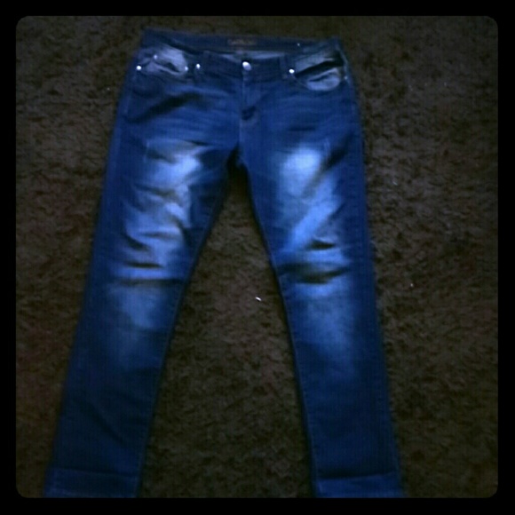Dark blue jeans