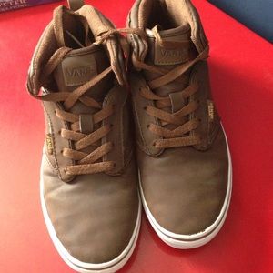 Boys leather Vans sneakers