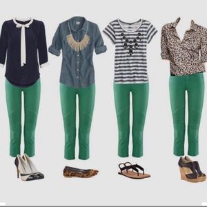 Banana Republic Green Crop Pant