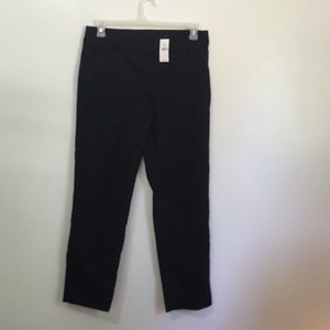 Ann Taylor LOFT Navy Eyelet Ankle Cropped Pants
