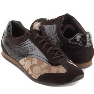 Coach brand Kodie sneakers in brown. Never worn!