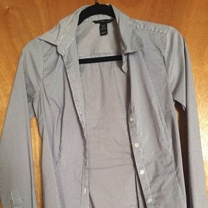 H & M stripped button down shirt