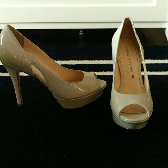 Beige Platform Heels