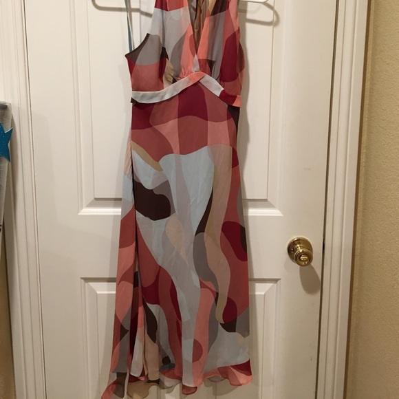 BCBG halter flowy dress. Never worn. Multicolored