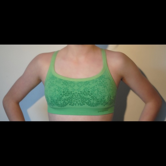 Green patagonia sports bra