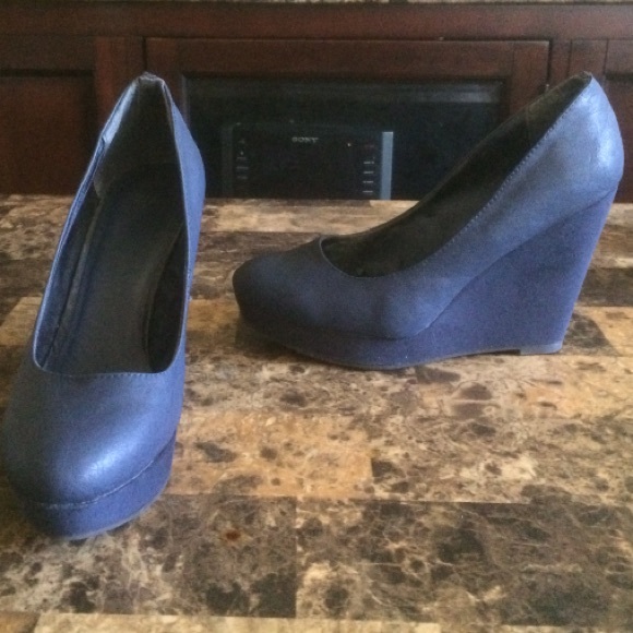 Navy Blue wedges by H&M