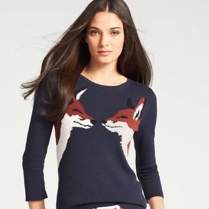 Ann Taylor Kissing Fox Sweater