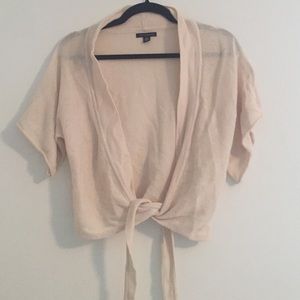 Cream Tommy Hilfiger Tie Sweater