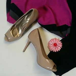 Peeptoe pumps  heels with padded insole 8