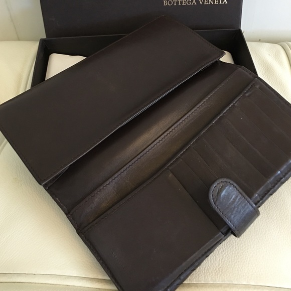 Auth Bottega Veneta Long Wallet Leather Brown - Picture 2 of 3