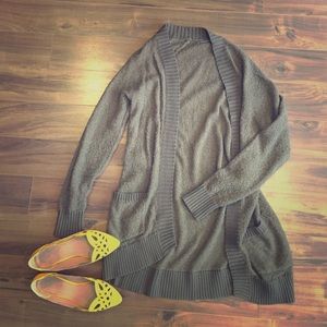 Rubbish by BP Army Green Marled Cardigan