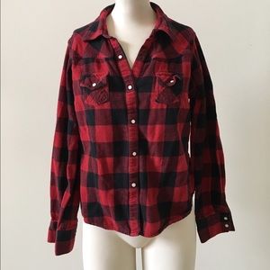 Red Buffalo Plaid Top
