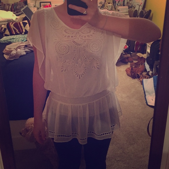 Sheer Shortsleeved Top
