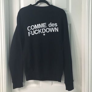 COMME des FUCKDOWN CREWNECK SWEATER
