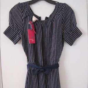 Tommy girl striped dress- blue- juniors large