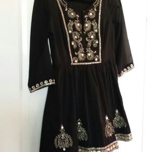 Free People sheer sleeves /above the knee dress